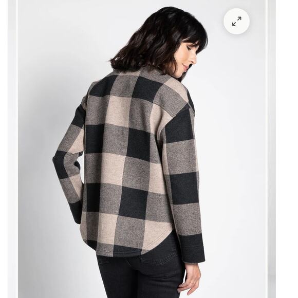 Thread & Supply Darius Jacket 1X Taupe Black Check Preppy Classic - Picture 9 of 11